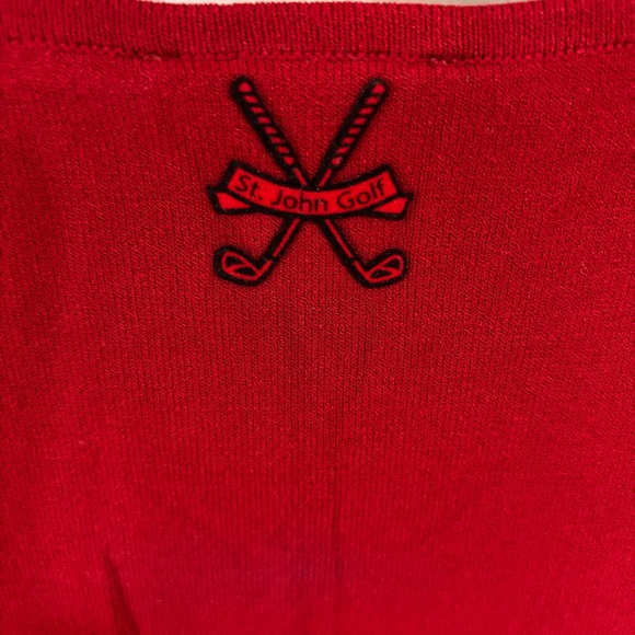 NWT St. John Sport Sleeveless Deep Cherry Scoop Neck Golf Tank Sz L - Picture 3 of 7